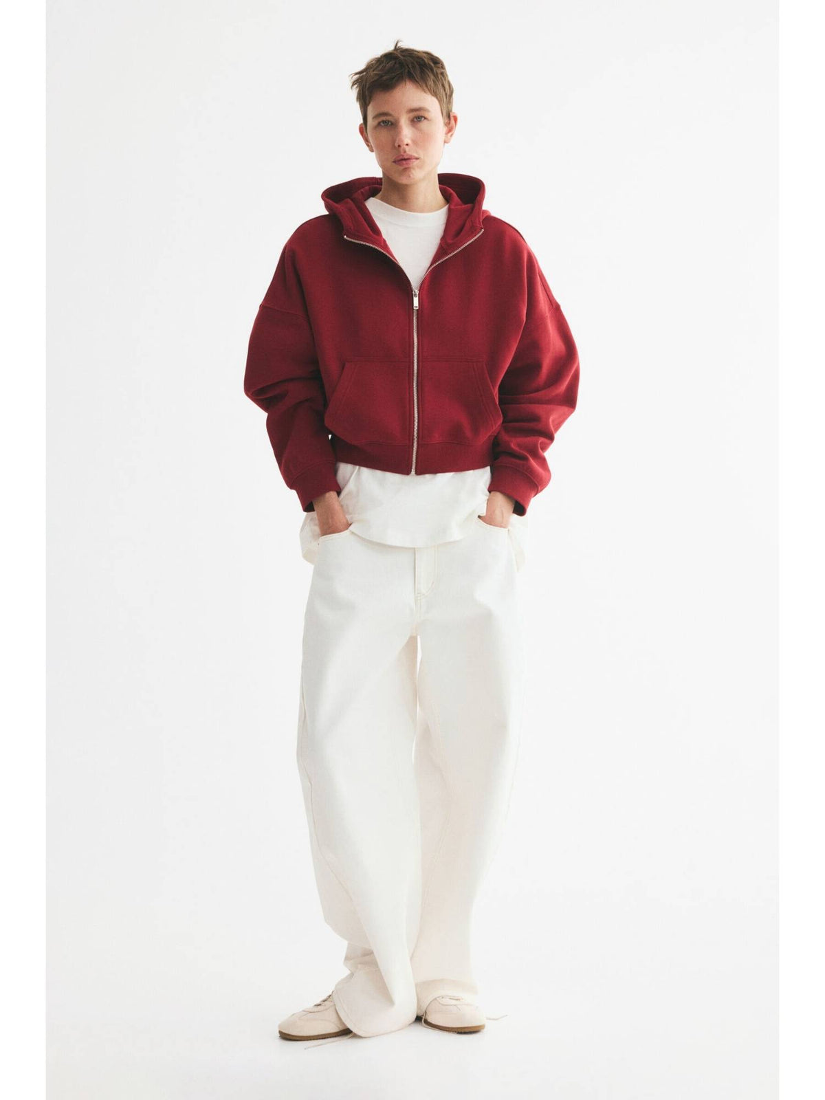 Women Blue Zip-Through Hoodie Jacket | JC78 - view 6