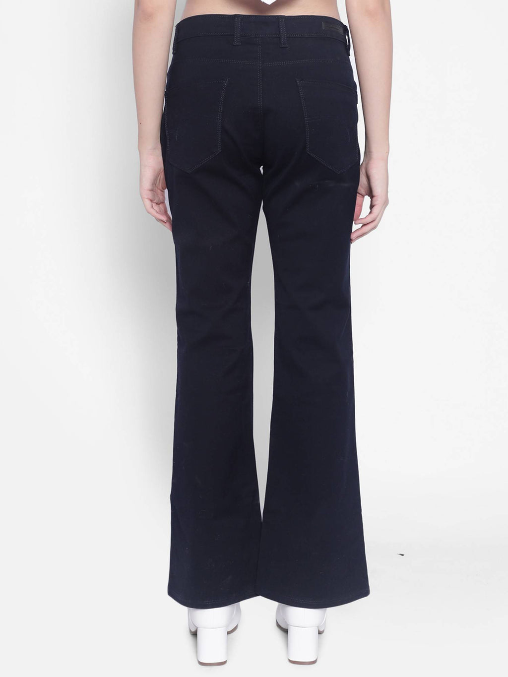 Womens Navy Blue Bootcut Jeans | BT10 - view 8