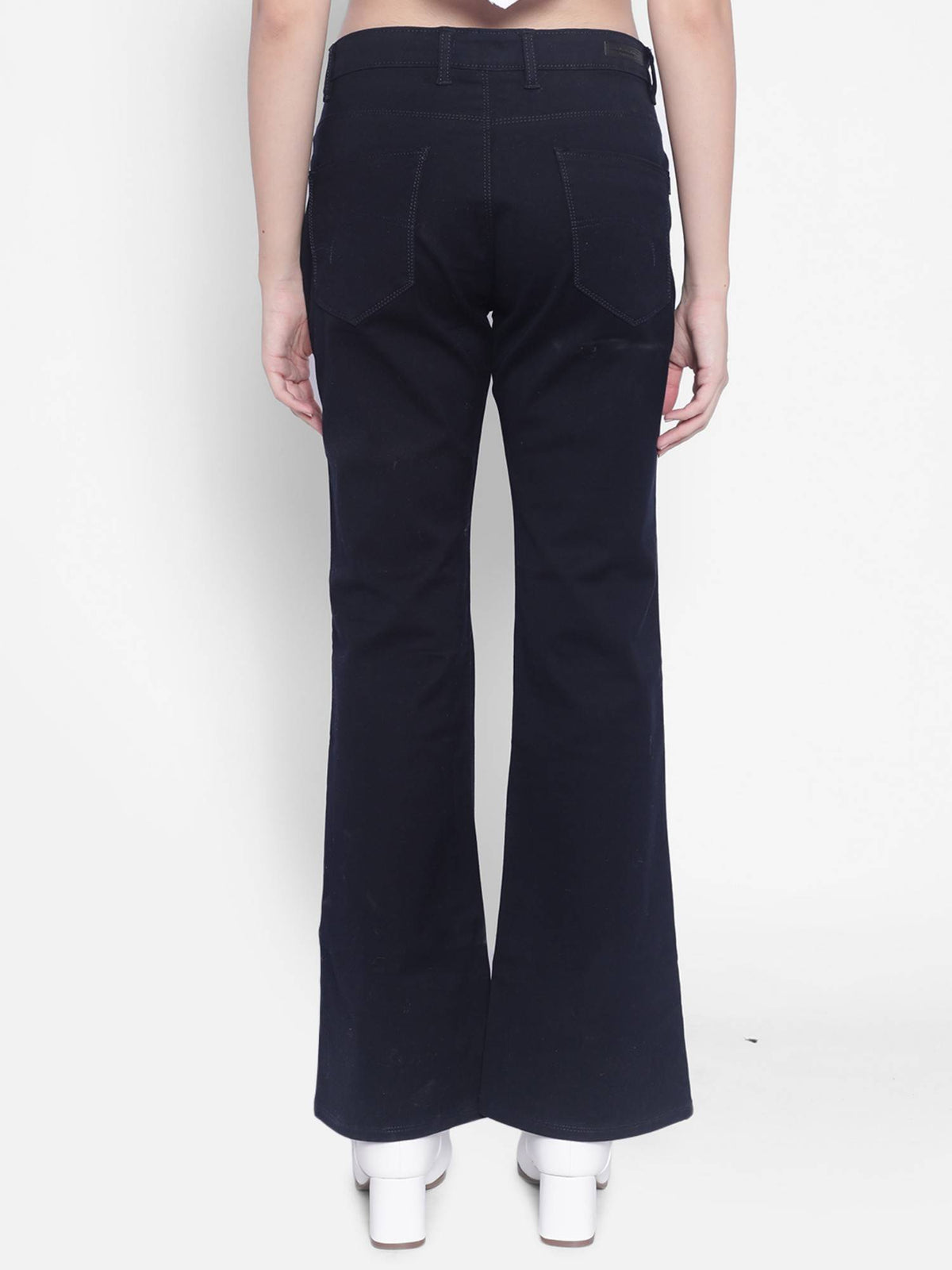 Womens Navy Blue Bootcut Jeans | BT10 - view 8