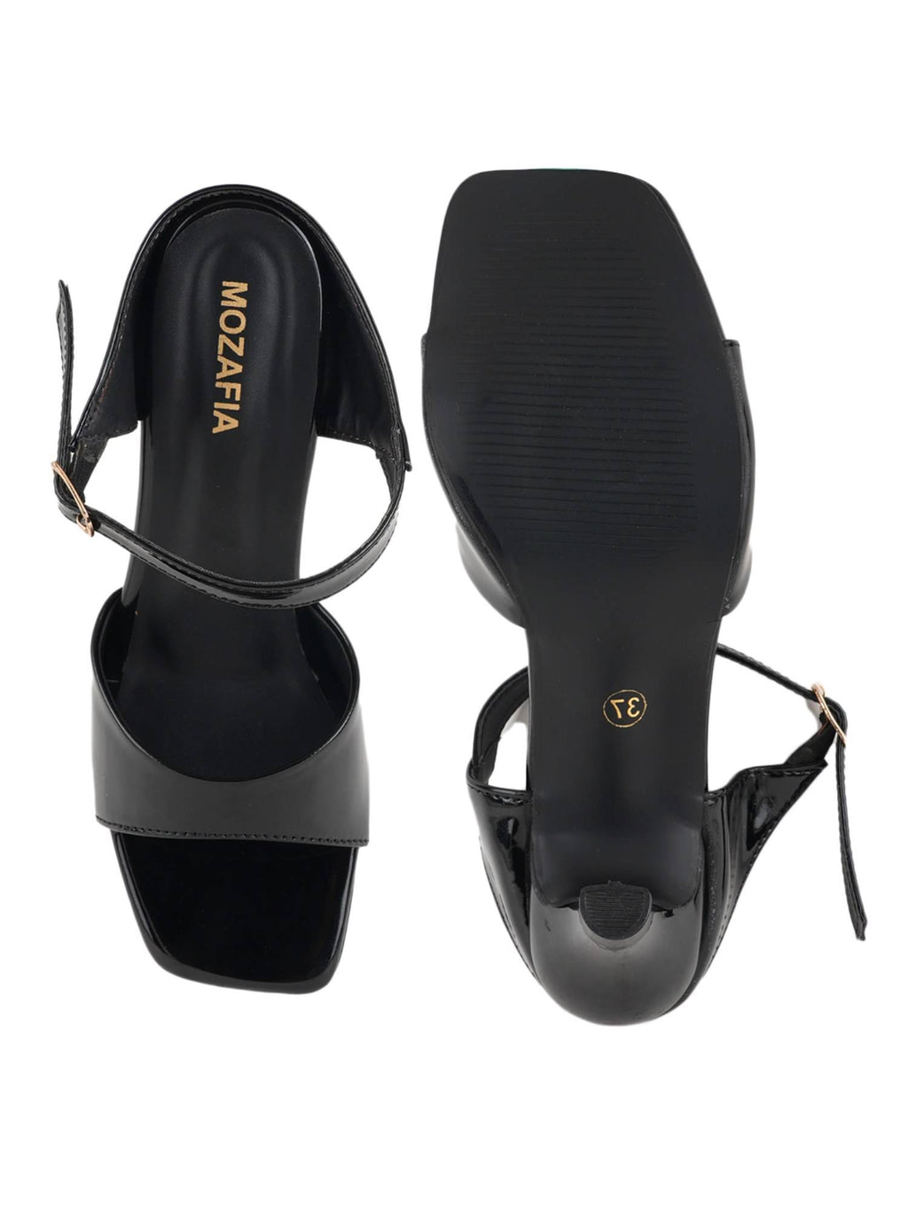 Women Black Sandal Heels | H78 - view 5