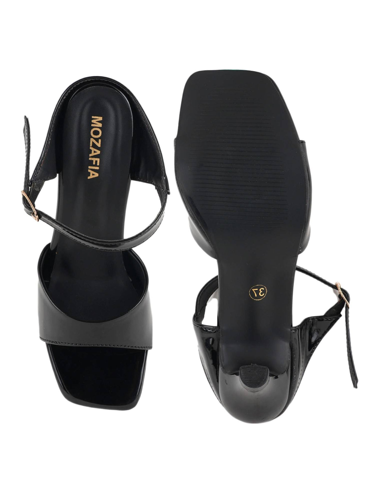 Women Black Sandal Heels | H78 - view 5