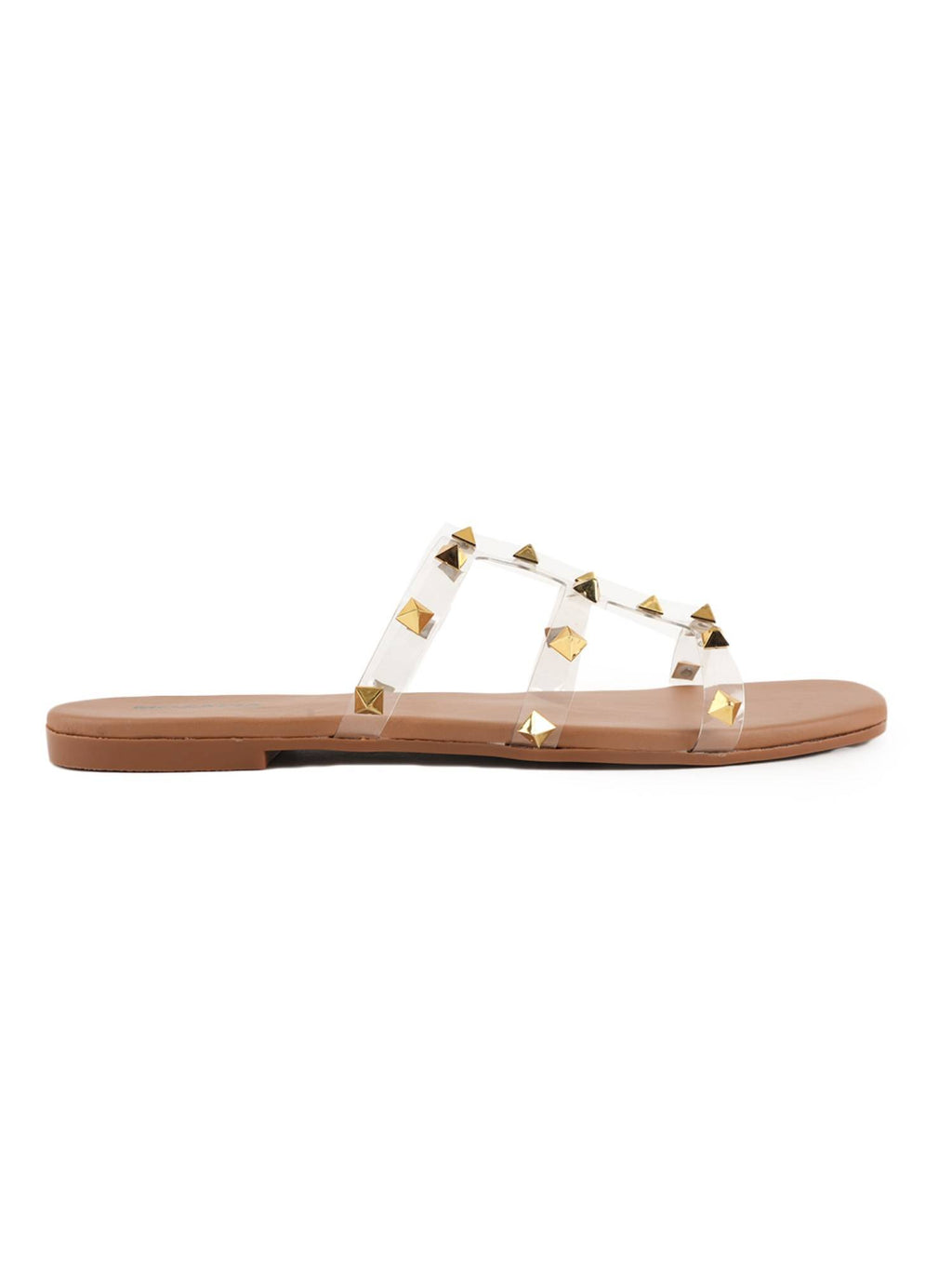 Women Brown Open Toe Flats | F61 - view 3
