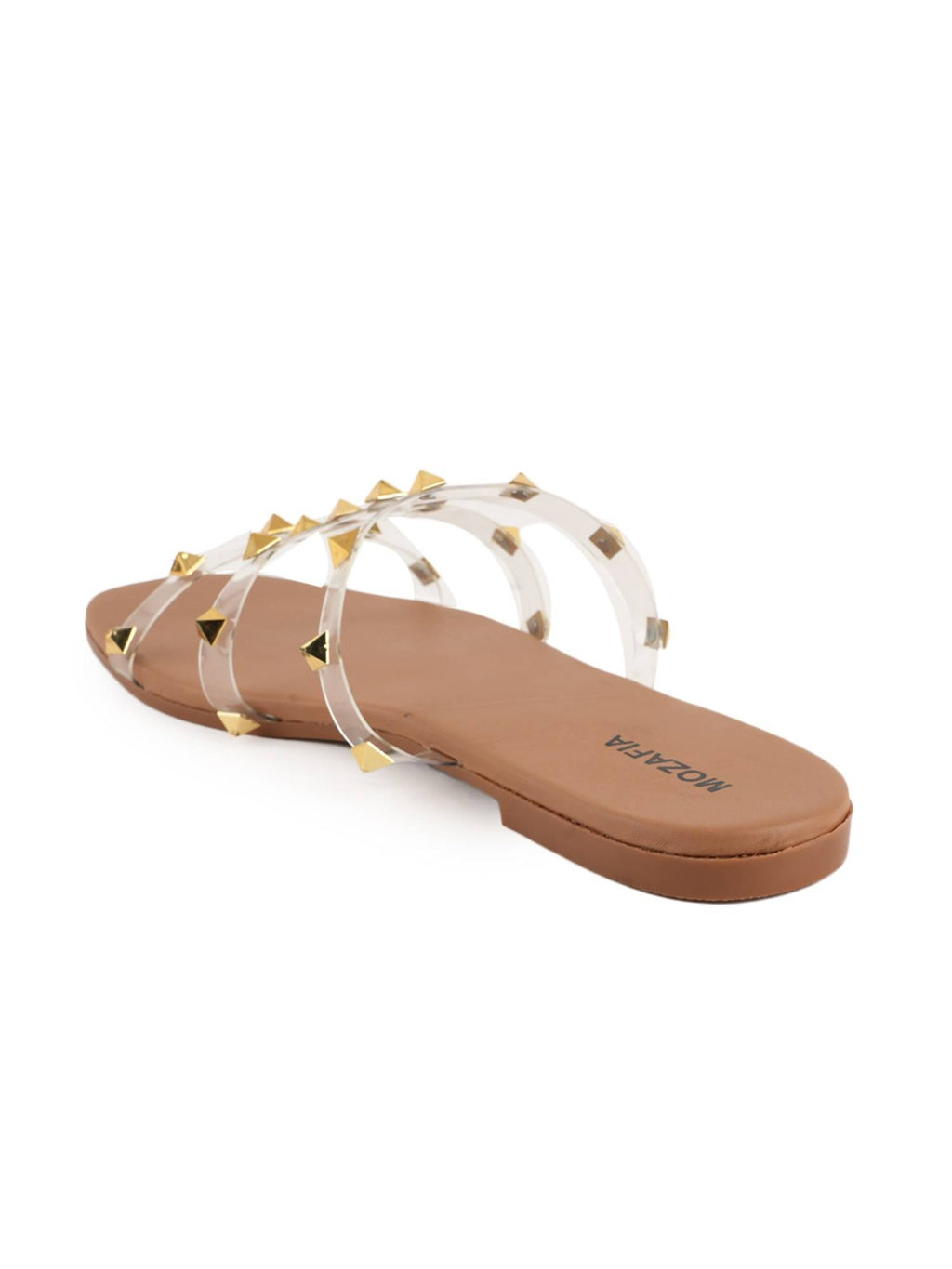 Women Brown Open Toe Flats | F61 - view 4