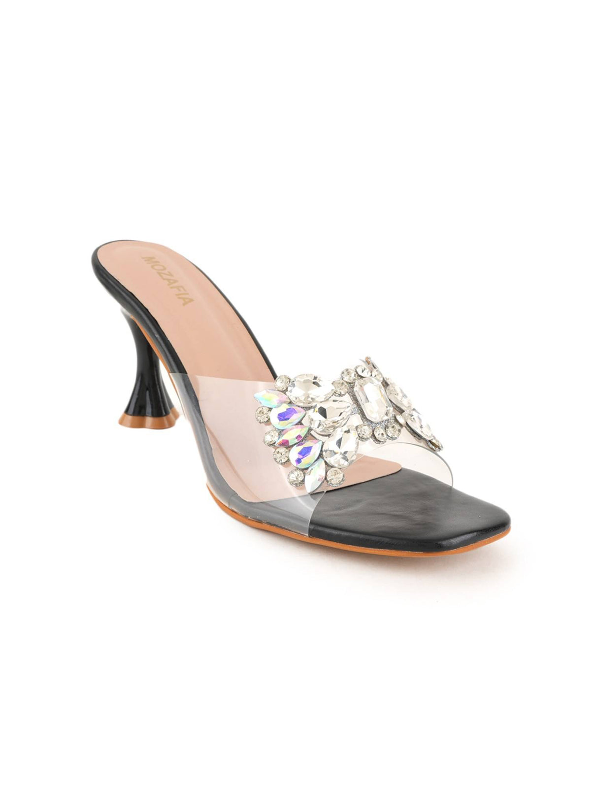 Women Black Sandal Heels | H78 - view 2