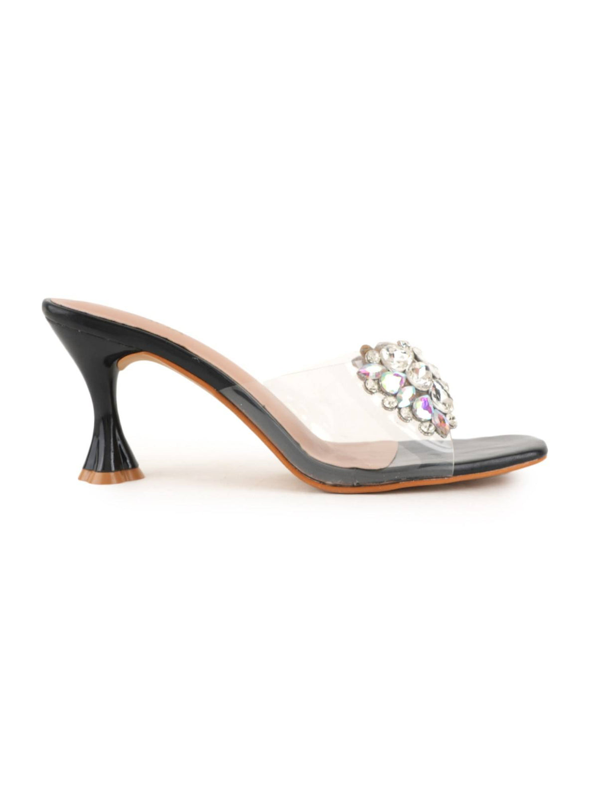 Women Black Sandal Heels | H78 - view 3