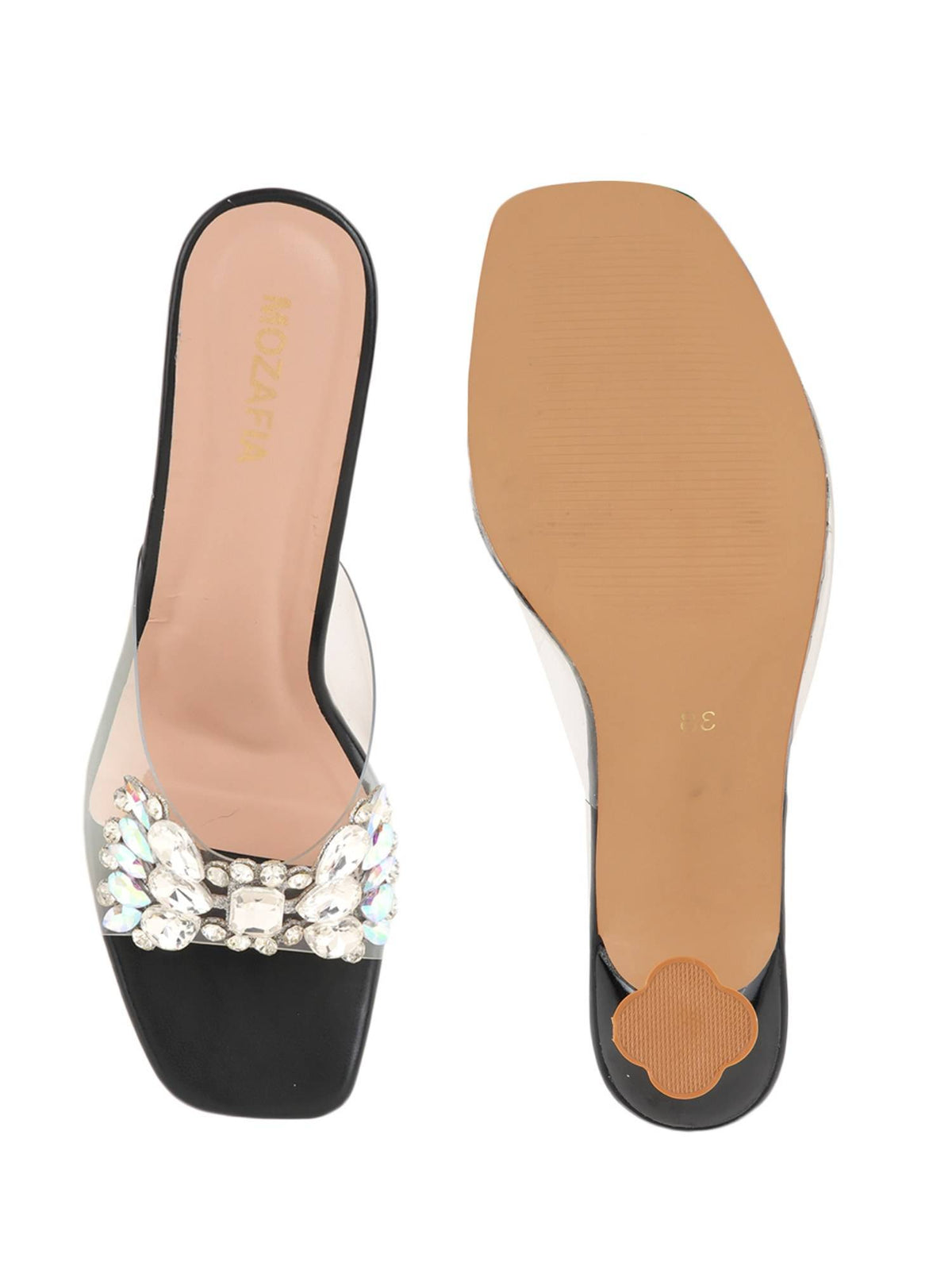 Women Black Sandal Heels | H78 - view 5