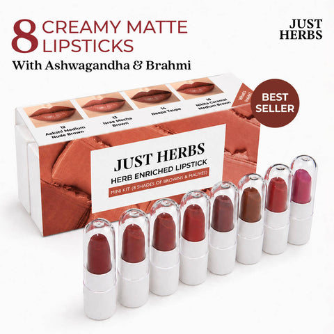 8 Creamy Matte Brown and Mauve