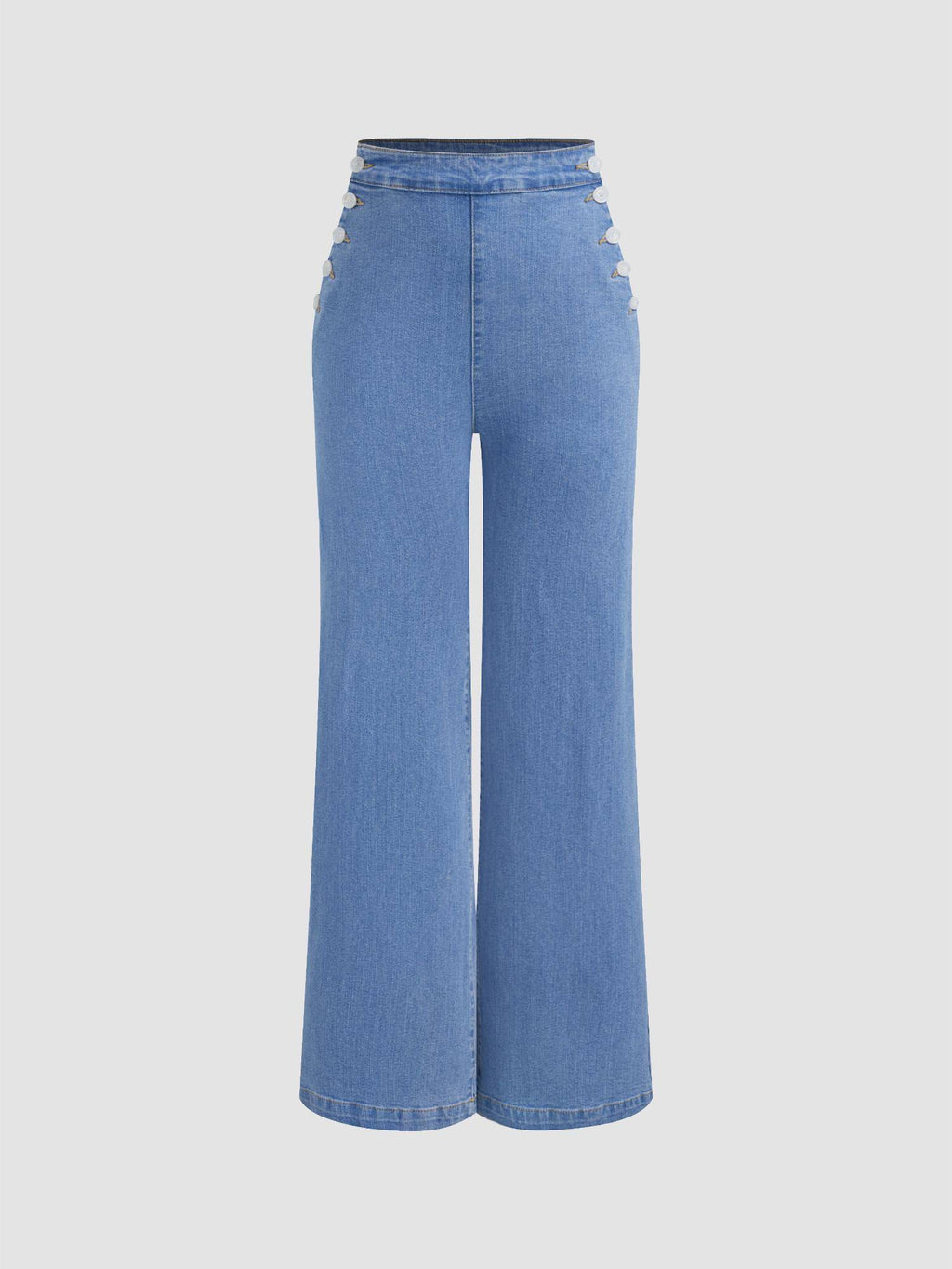 Stretch High Waist Wide Leg Jeans | WL90 - view 7