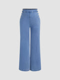 Stretch High Waist Wide Leg Jeans | WL90 - view 7