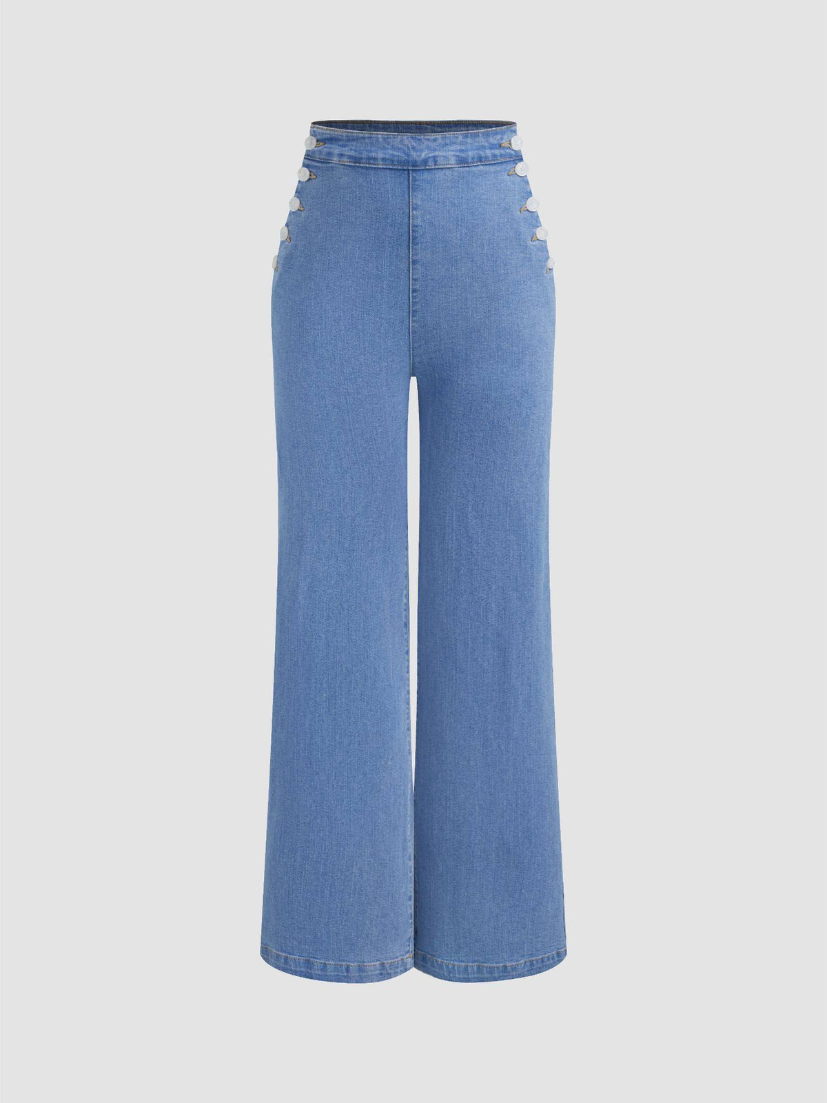 Stretch High Waist Wide Leg Jeans | WL90 - view 7