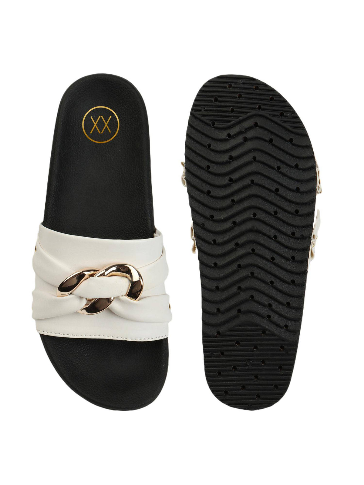 Round Toe Trendy Heel Sandals For Women - White | SD89 - view 4