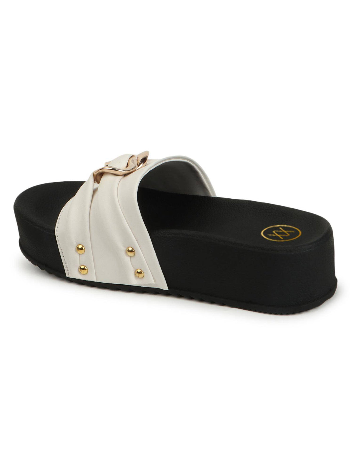 Round Toe Trendy Heel Sandals For Women - White | SD89 - view 5