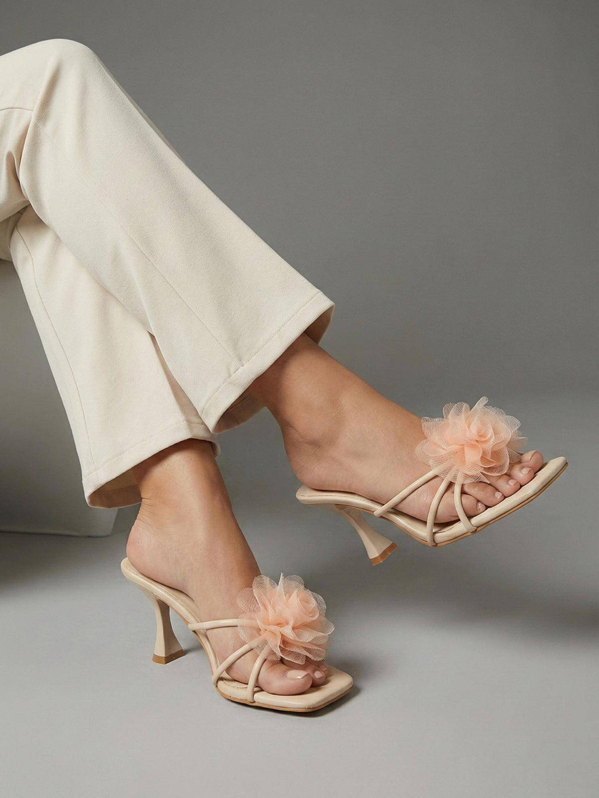 Stylish Spool Heels Sandals For Women - Pink | H78 - view 9