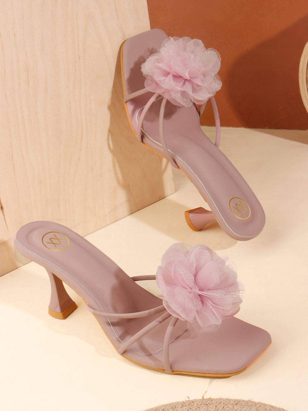 Stylish Spool Heels Sandals For Women - Pink | H78 - view 3