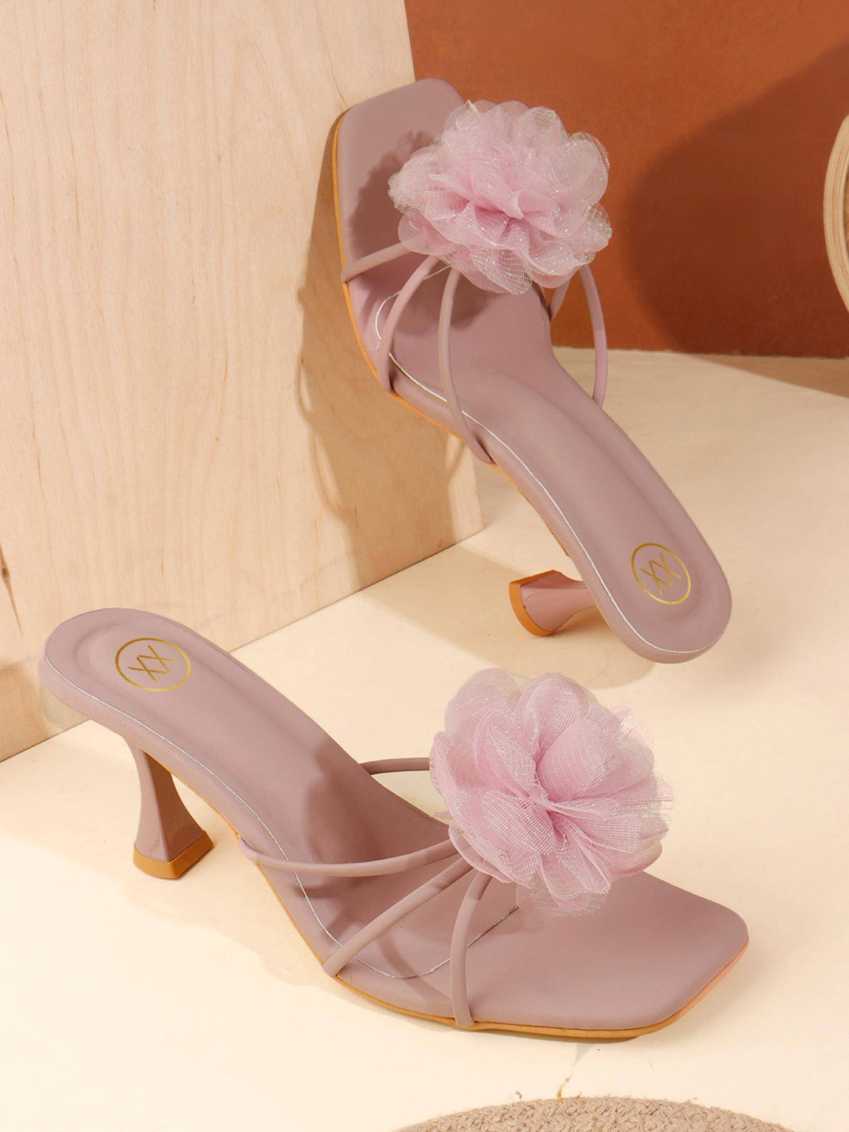 Stylish Spool Heels Sandals For Women - Pink | H78 - view 3