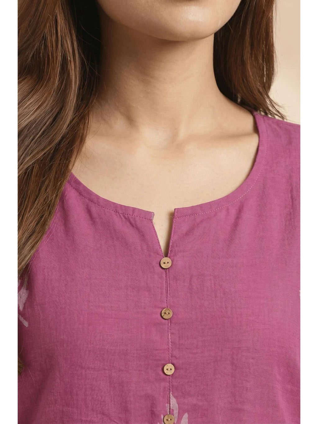 Navy Blue Midnight Fern Mulmul Layered Kurta | KDG - view 12