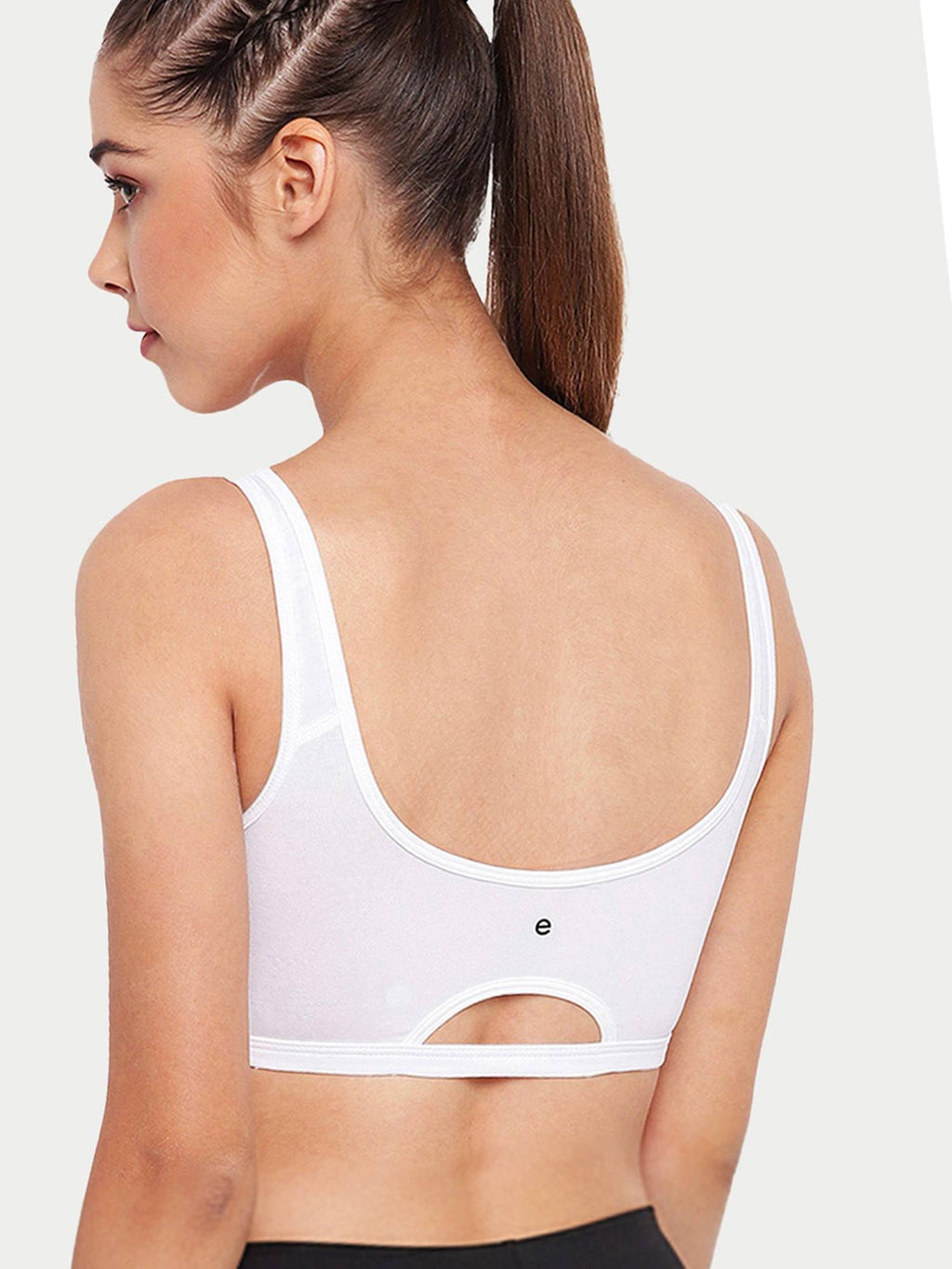 SB06 Low Impact Cotton Sports Bra - Non-Padded & Wirefree - Nude | sb09 - view 24