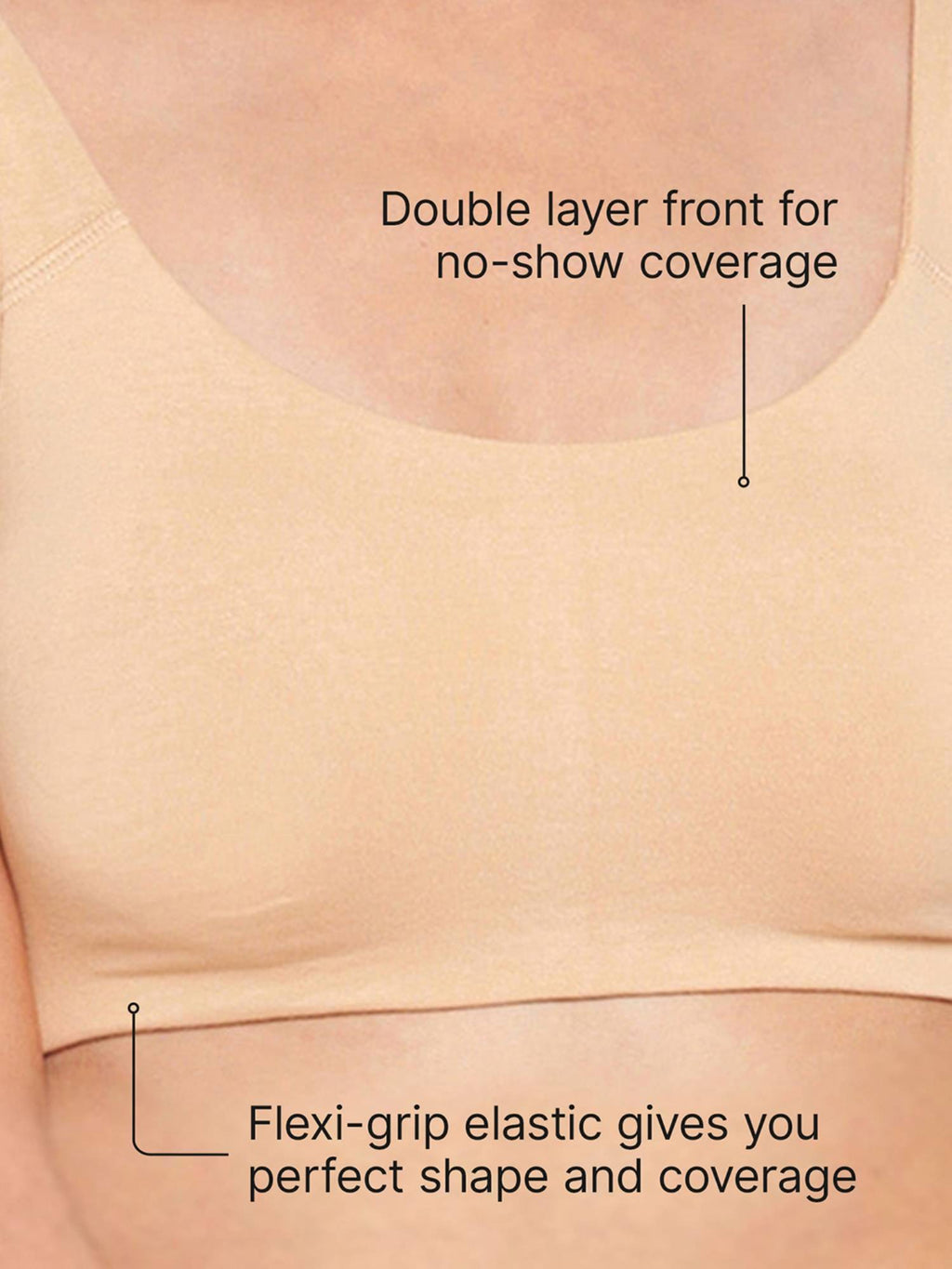 SB06 Low Impact Cotton Sports Bra Non-Padded & Wirefree - Multicolor | sb09 - view 8