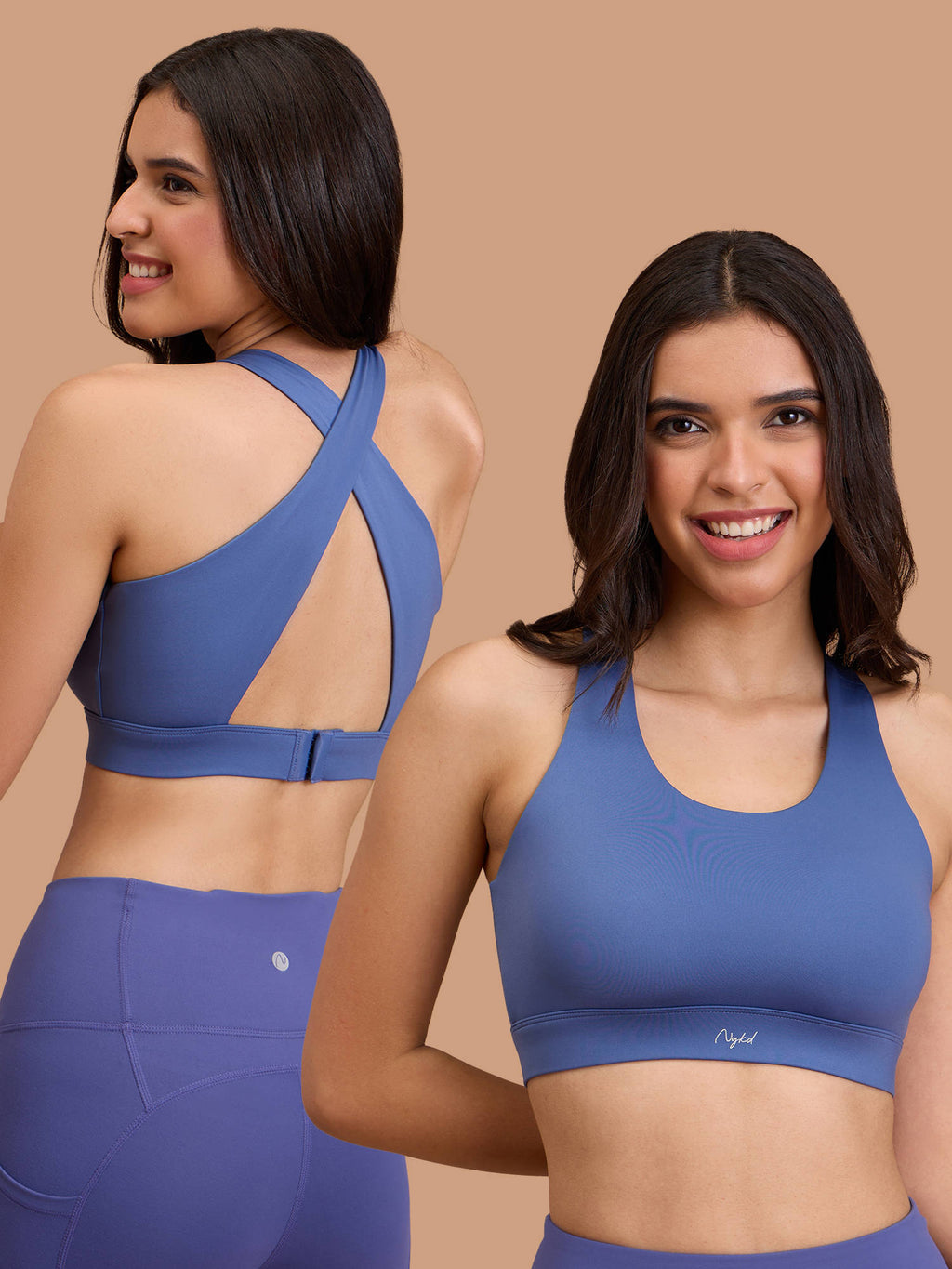 Ultimate Cross Back Sports Bra with Removable Cups NYK909 Olive | sb09 - view 17