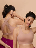Ultimate Cross Back Sports Bra with Removable Cups NYK909 Olive | sb09 - view 9