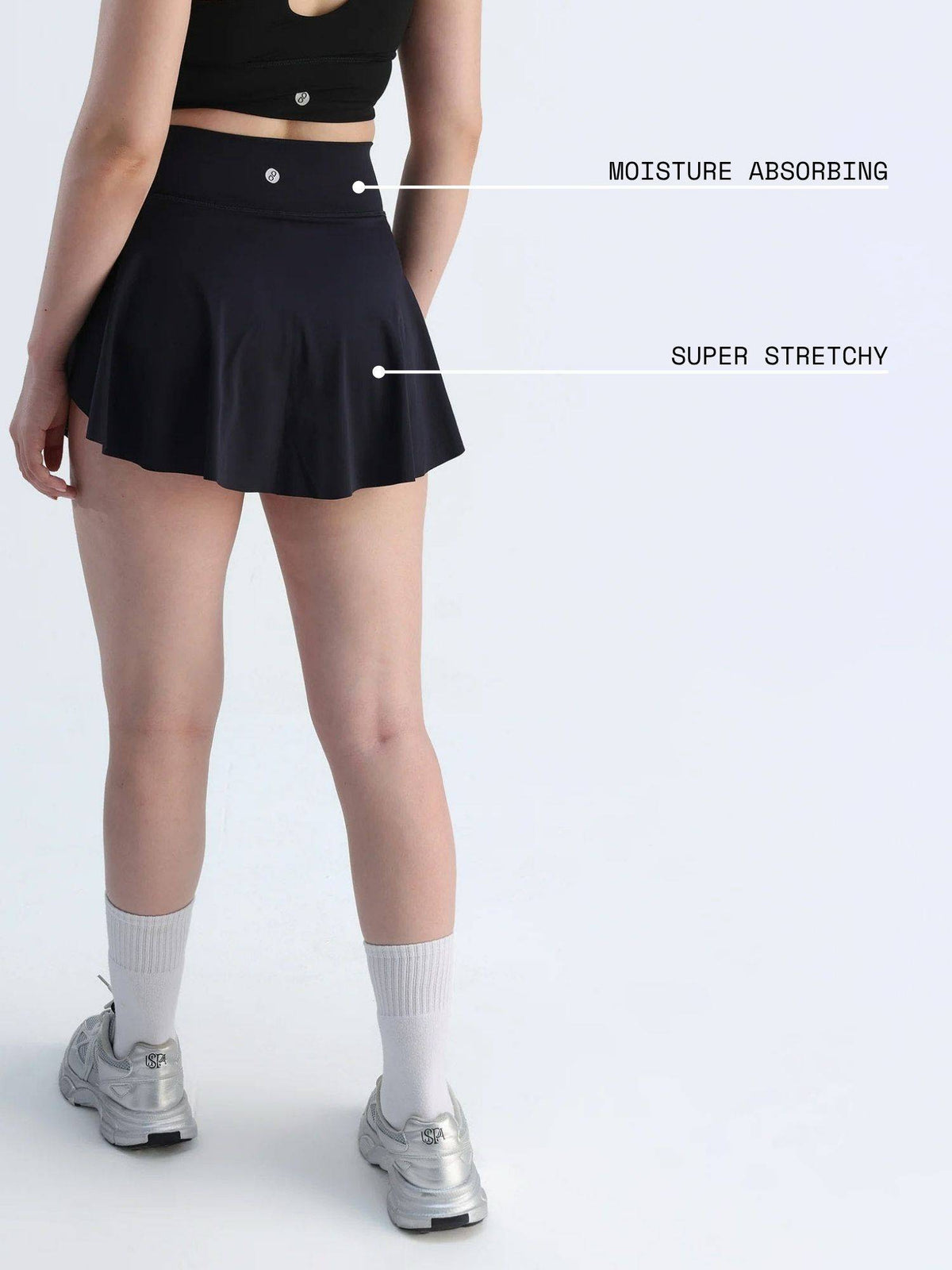 Black Swirl Tennis Skorts - view 4