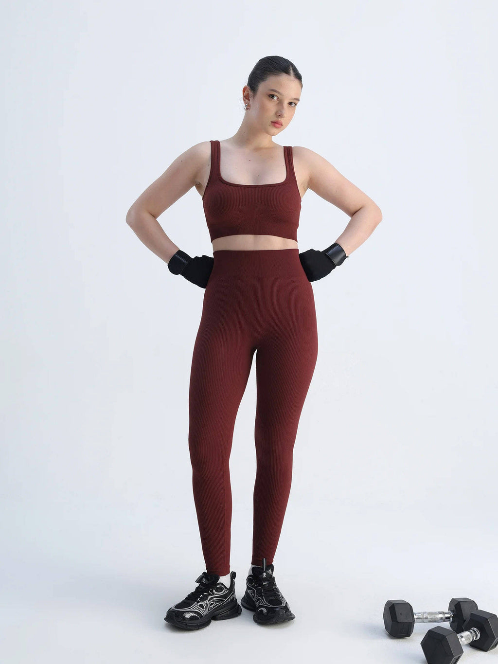Slate Blue Contoured Seamless Solid Sports Bra | sb09 - view 15