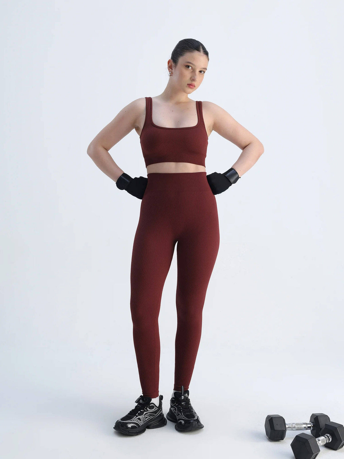 Slate Blue Contoured Seamless Solid Sports Bra | sb09 - view 15