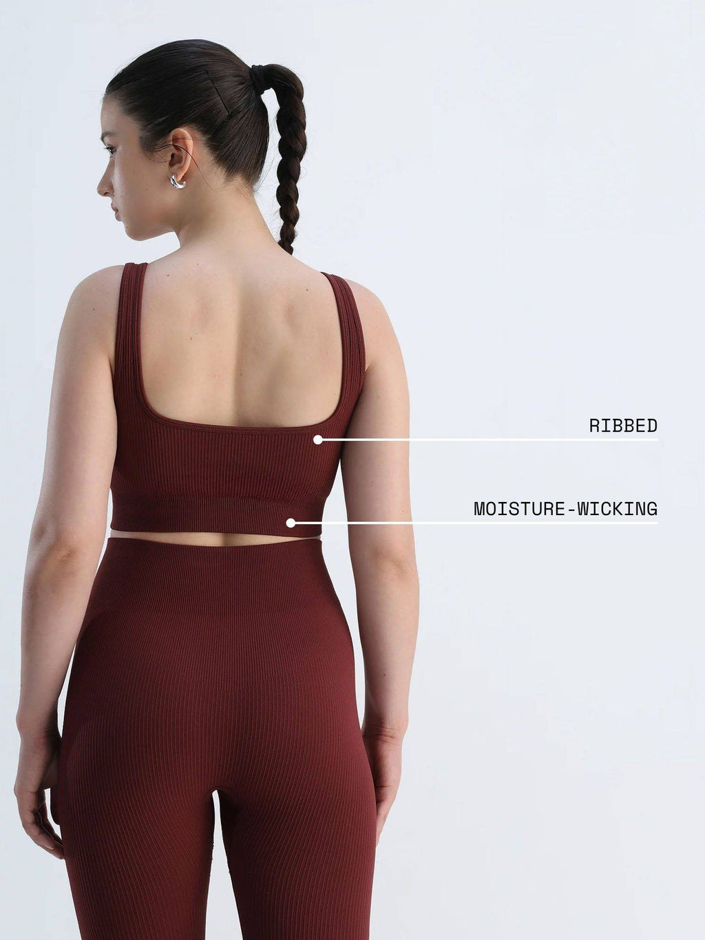 Raven Black Contoured Seamless Solid Sports Bra | sb09 - view 11