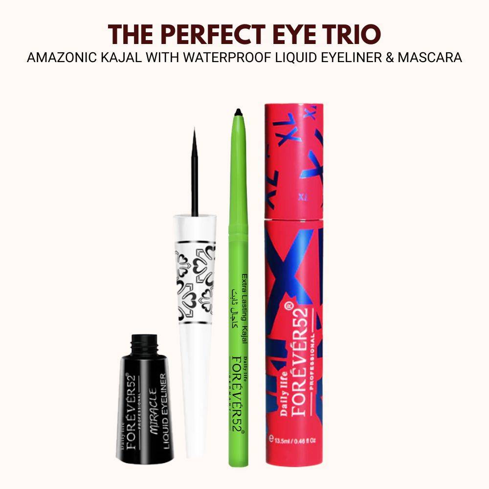 Eye Makeup Combo with Waterproof Liner Amazonic Kajal & XL Lash Volume Mascara | E20 - view 1