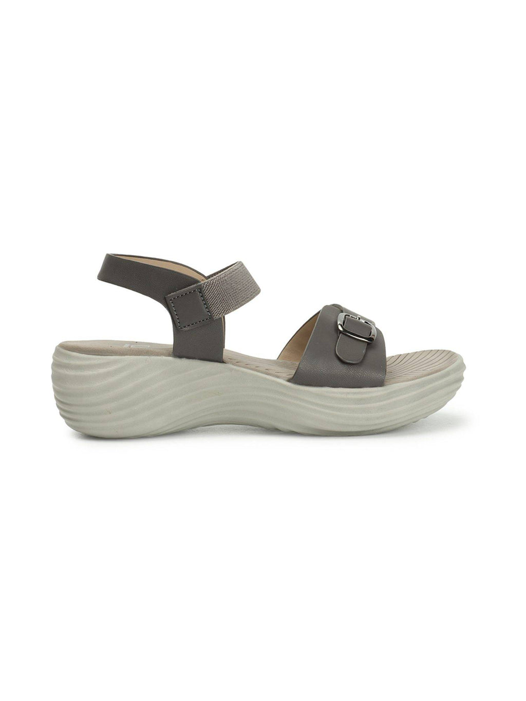 Grey Comfort Women's Hook & Loop Sandals | SD89 - view 5