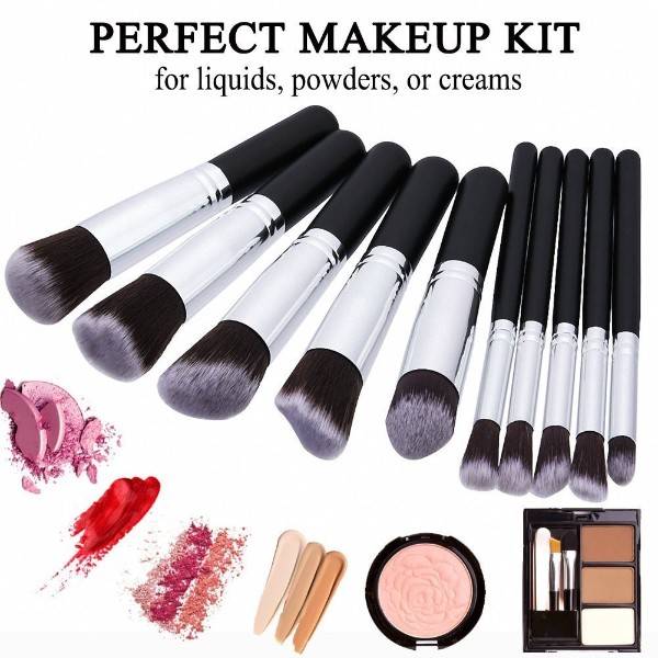 Premium 10 Pcs Makeup Brush Set For Professional Home Use | C83 - view 3