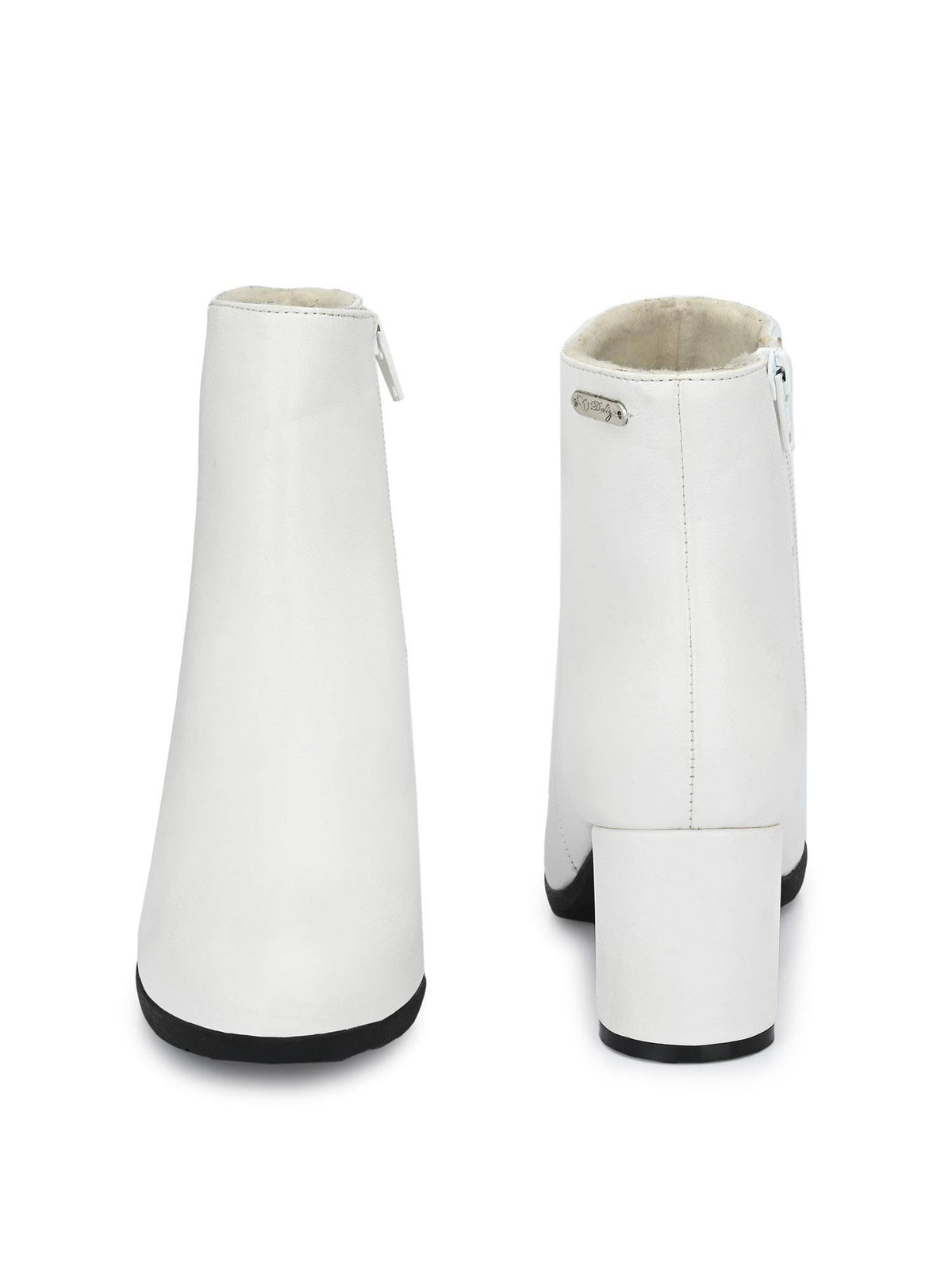 Womens White Chelsea Boots | BT61 - view 6