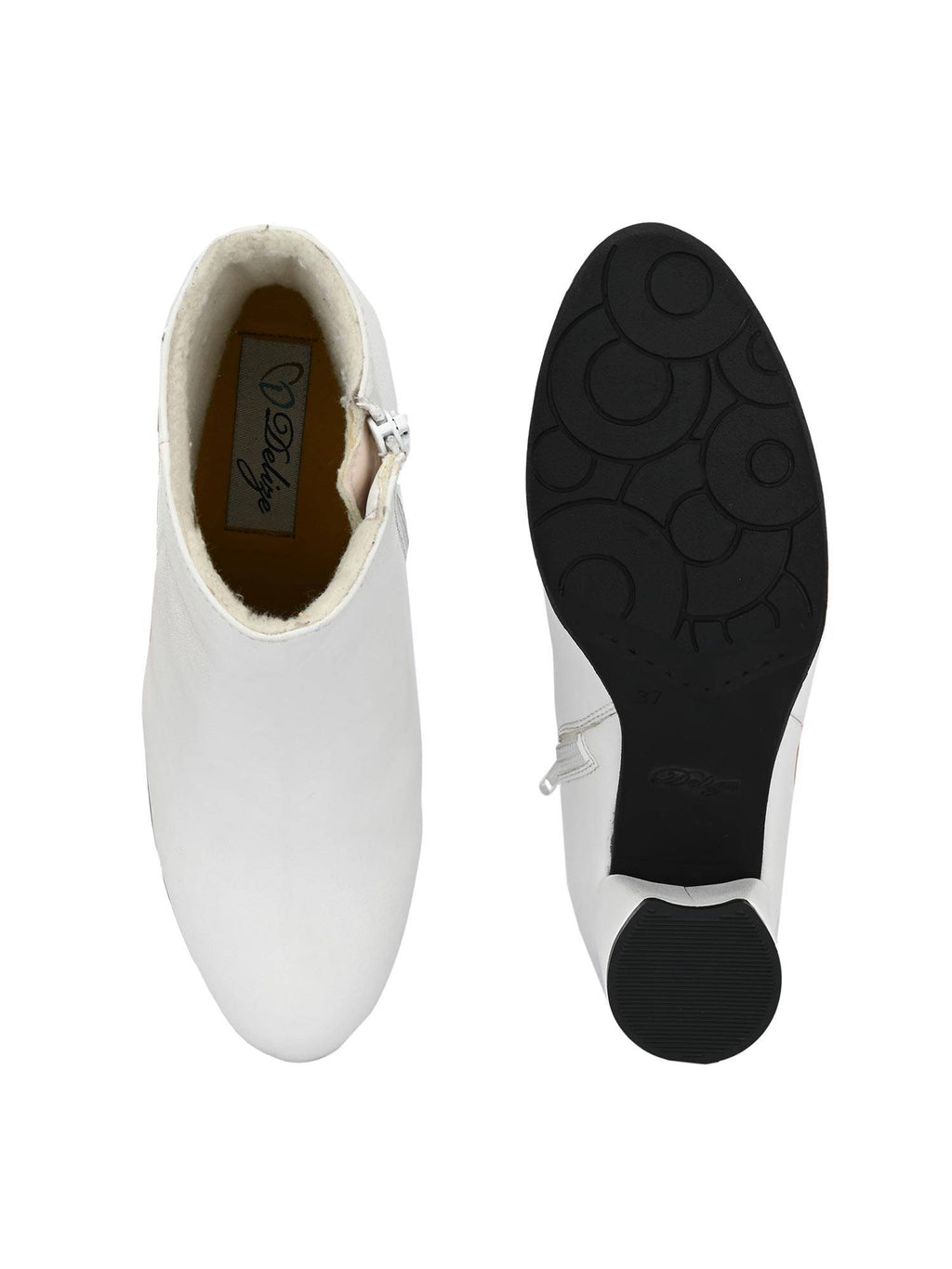 Womens White Chelsea Boots | BT61 - view 7