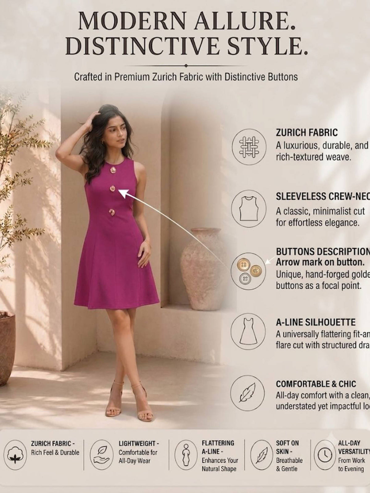 Women Black Solid/Plain Polyester Dress | D56 - view 10