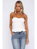 White Tube Bustier Solid Top | TT90 - view 1