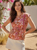 Brown Crinkled Top | pt51 - view 1