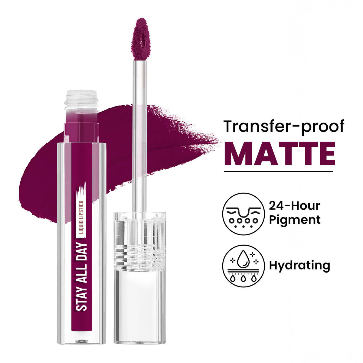 Stay All Day Liquid Lipstick 24 Hour Stay Transfer-Proof | L12 - view 1