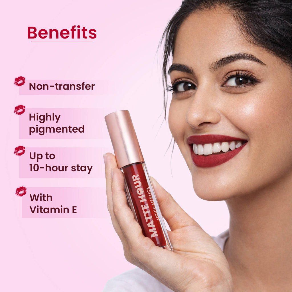 Matte Hour Waterproof Liquid Lipstick, Up To 10-Hour | L12 - view 100