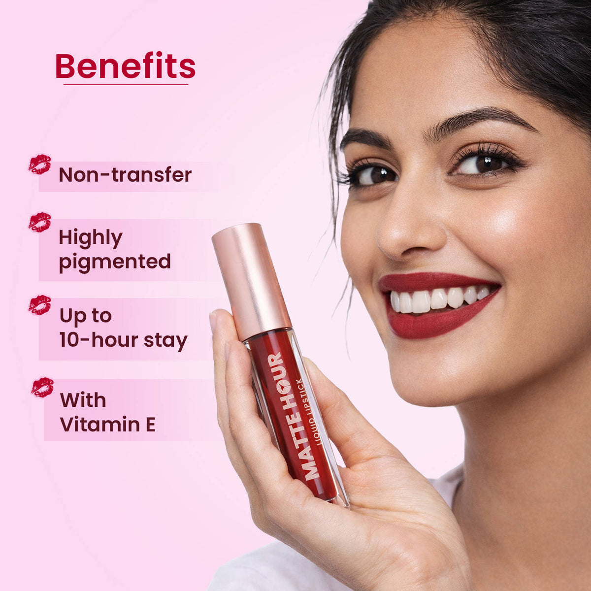 Matte Hour Waterproof Liquid Lipstick, Up To 10-Hour | L12 - view 100