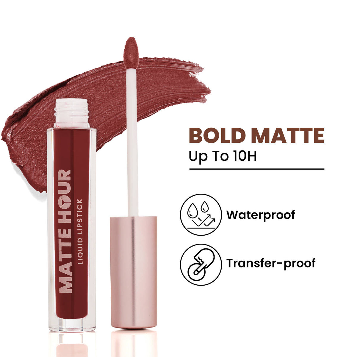 Matte Hour Waterproof Liquid Lipstick, Up To 10-Hour | L12 - view 105