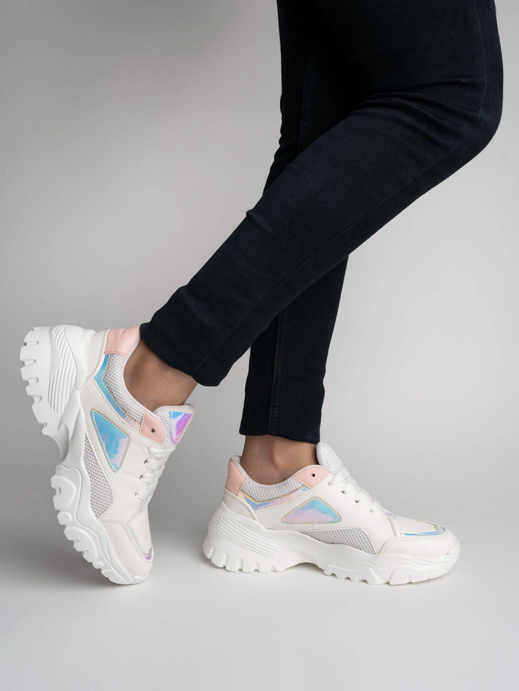 Women White Walking Shoes | SH9 - view 2