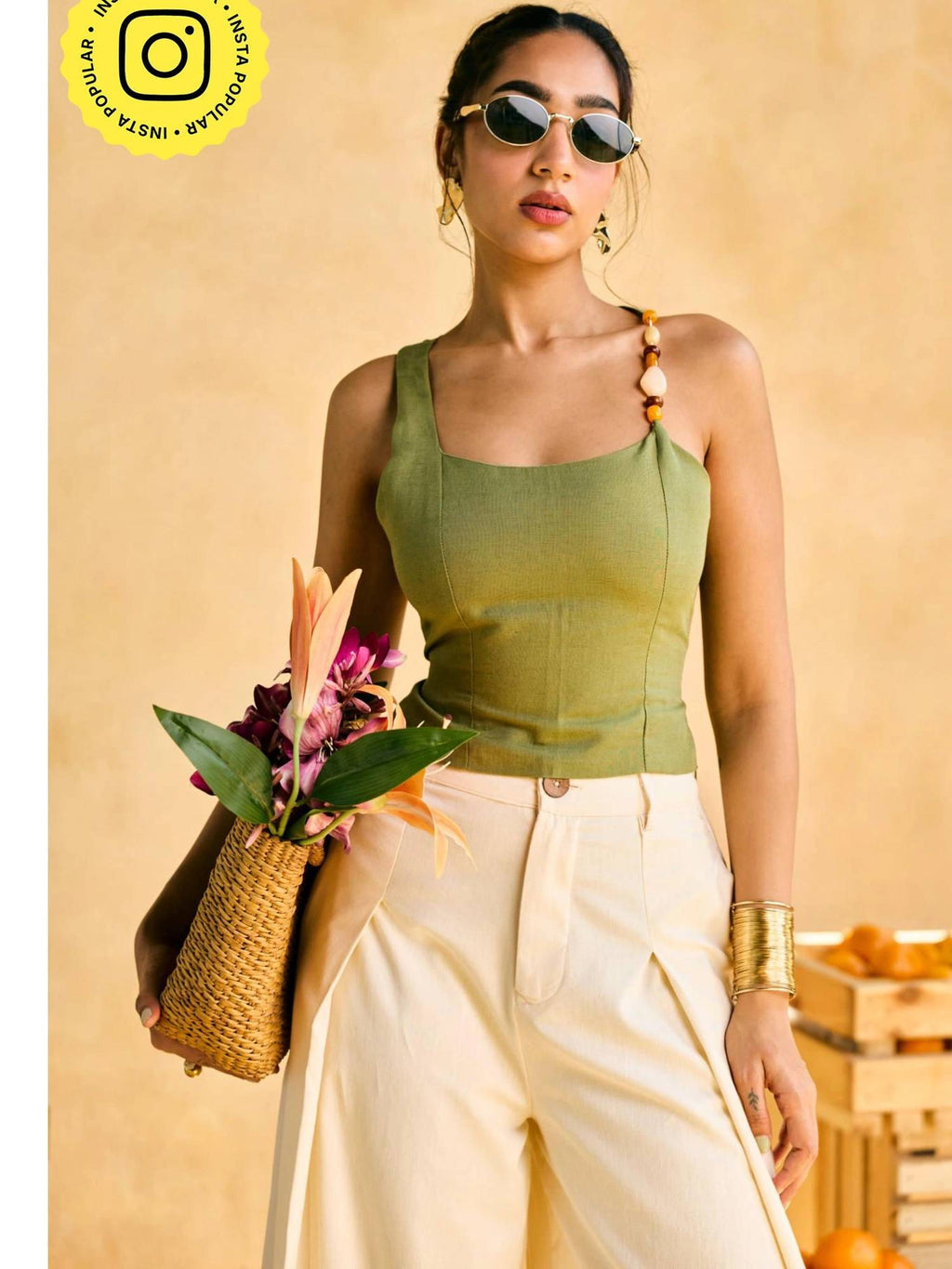 Womens Aamras One-Shoulder Embellished Top | TT90 - view 1