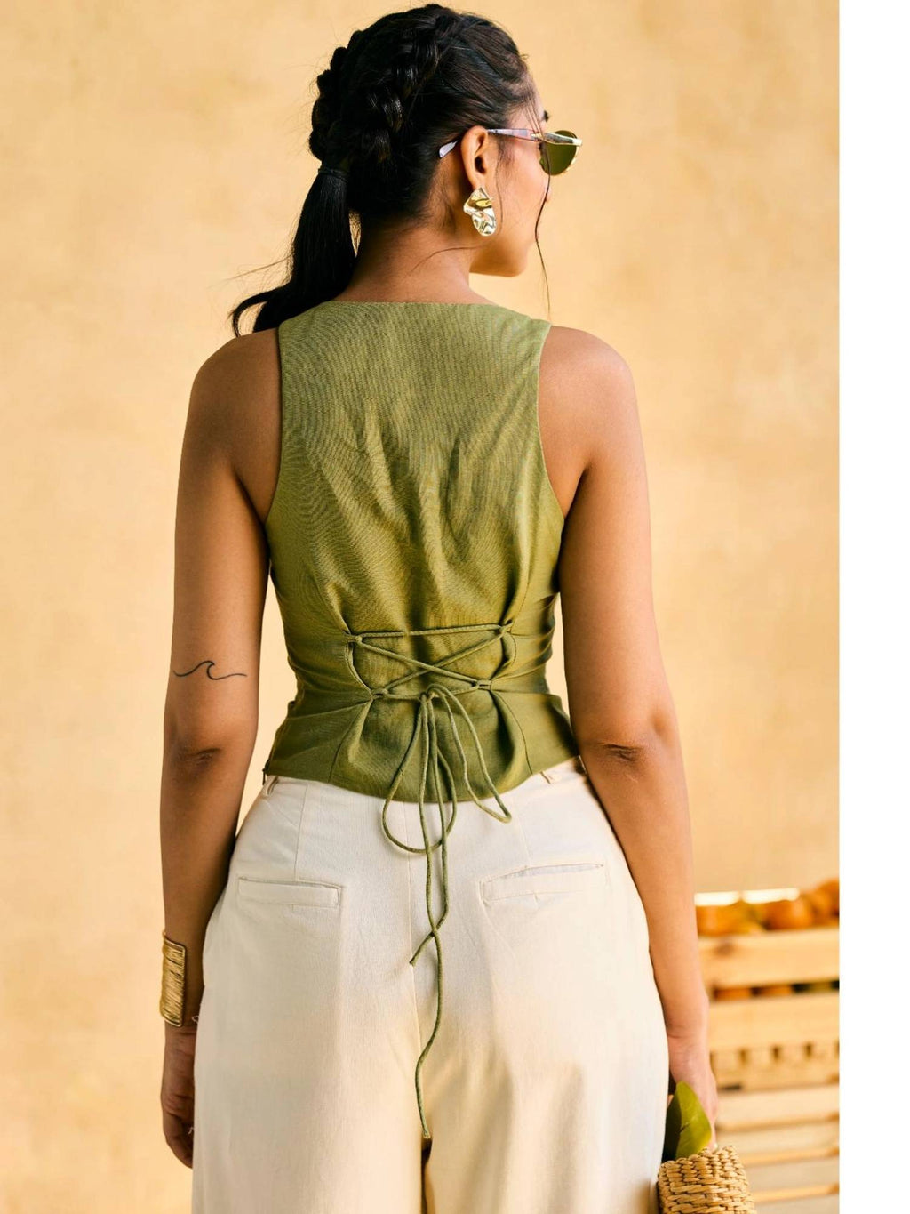 Womens Aamras One-Shoulder Embellished Top | TT90 - view 2