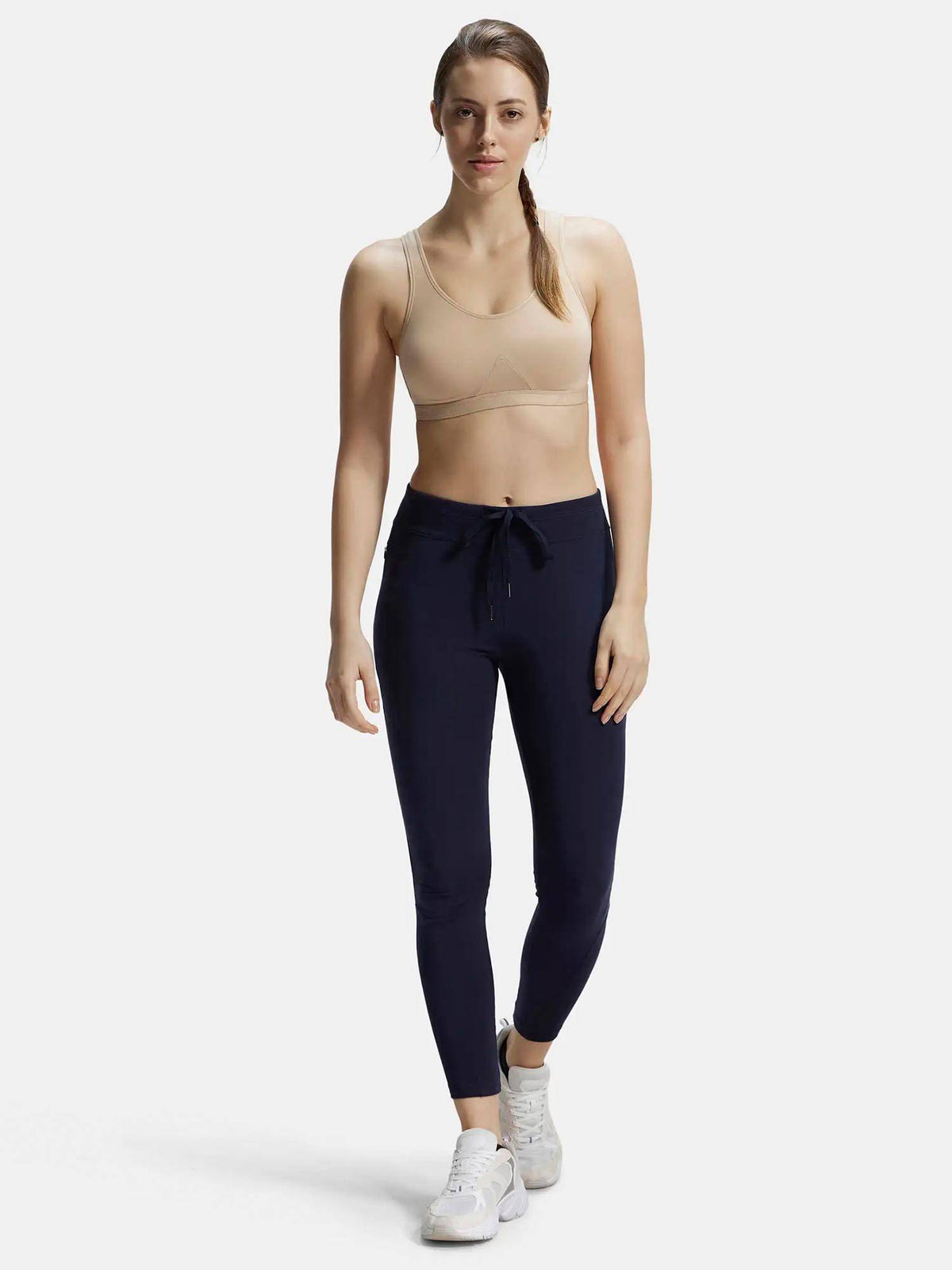 1376 Wirefree Non Padded Cotton Elastane Active Bra - Skin | sb09 - view 4