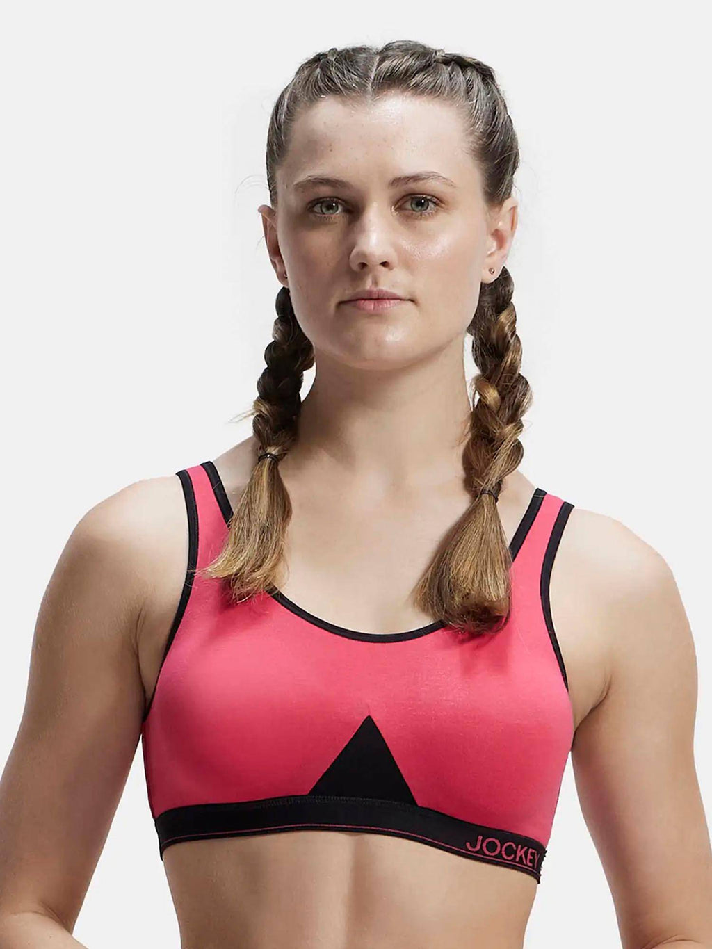 1376 Wirefree Non Padded Cotton Elastane Active Bra - Skin | sb09 - view 16