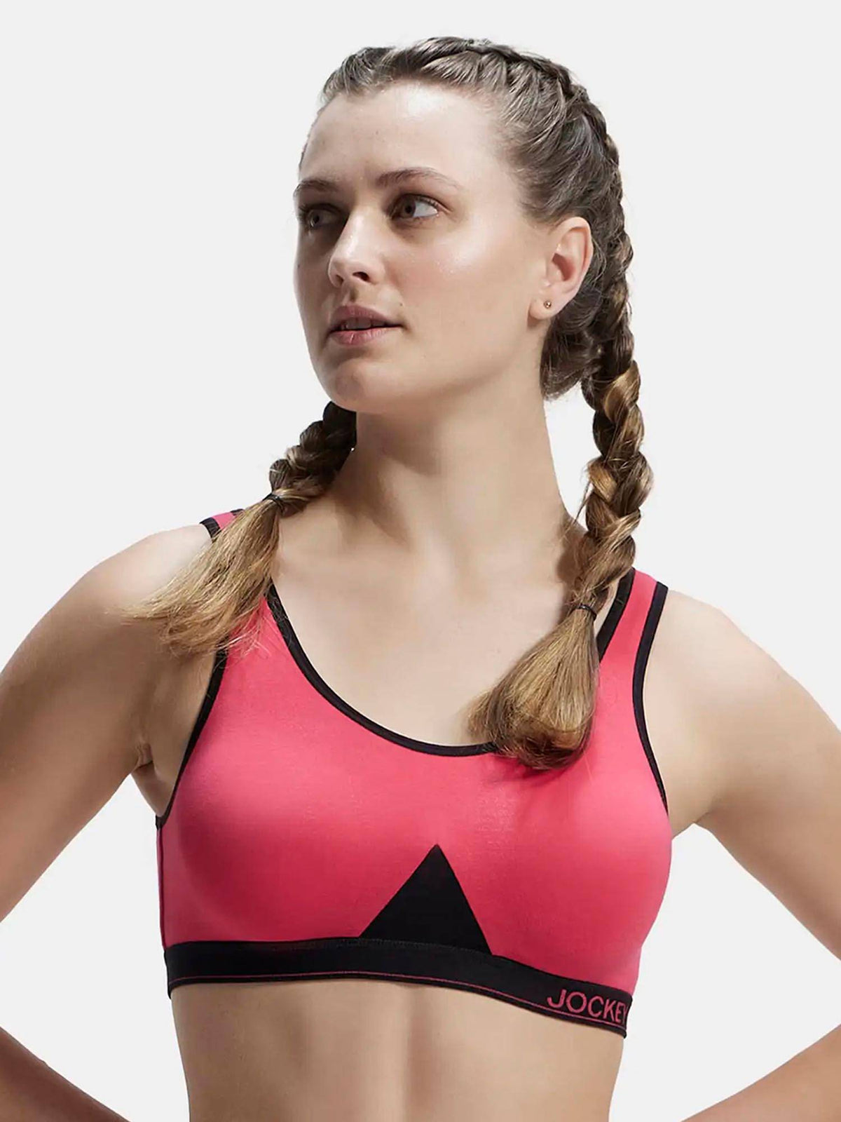 1376 Wirefree Non Padded Cotton Elastane Active Bra - Skin | sb09 - view 17