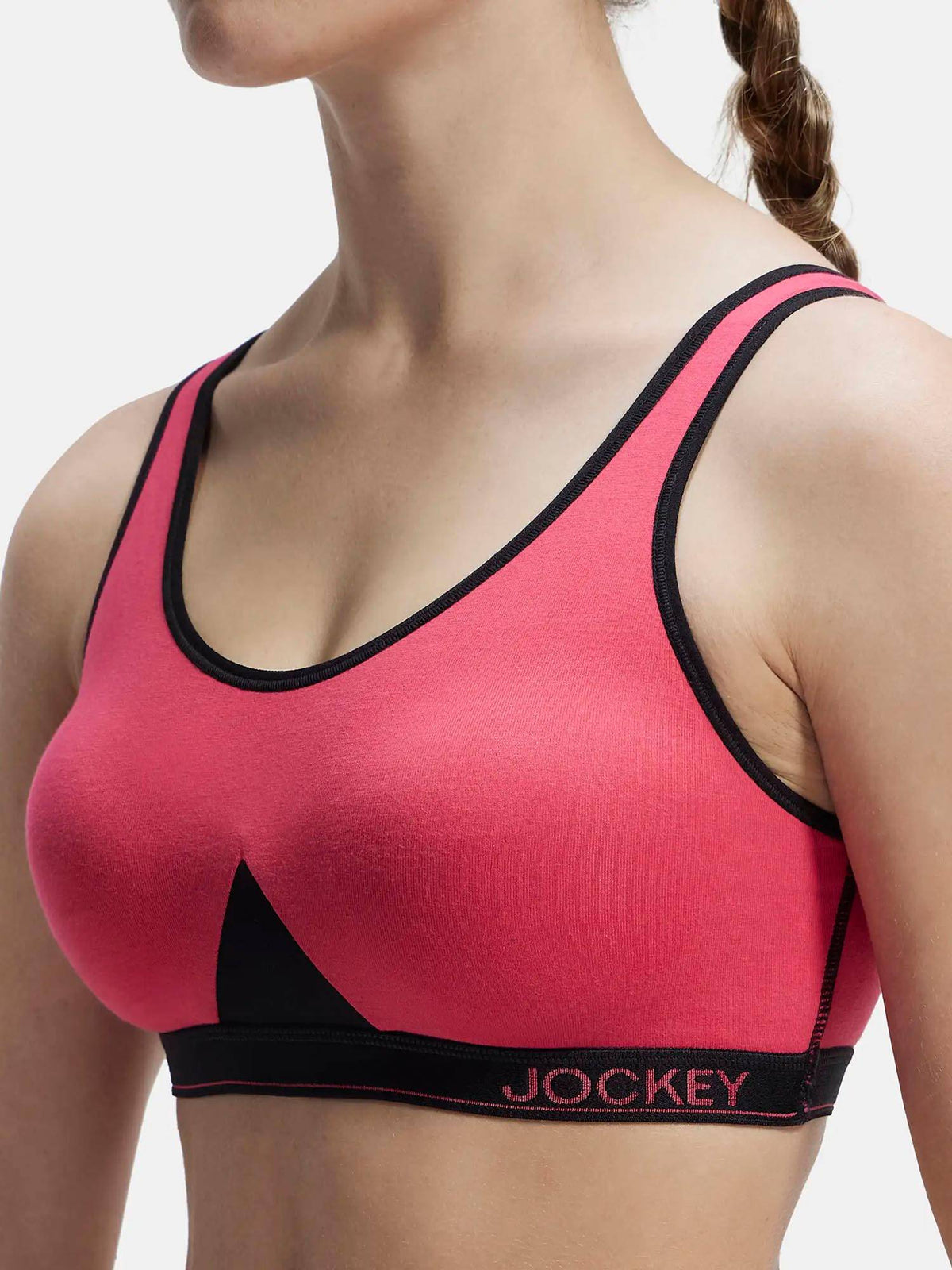 1376 Wirefree Non Padded Cotton Elastane Active Bra - Mocha | sb09 - view 15