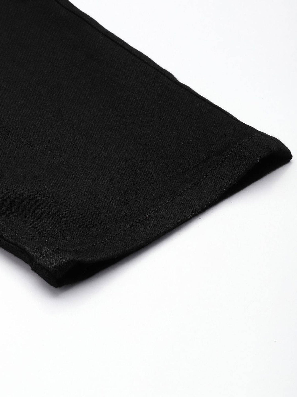 Women Black Straight Fit Solid Mid-Rise Jeans | ST23 - view 7