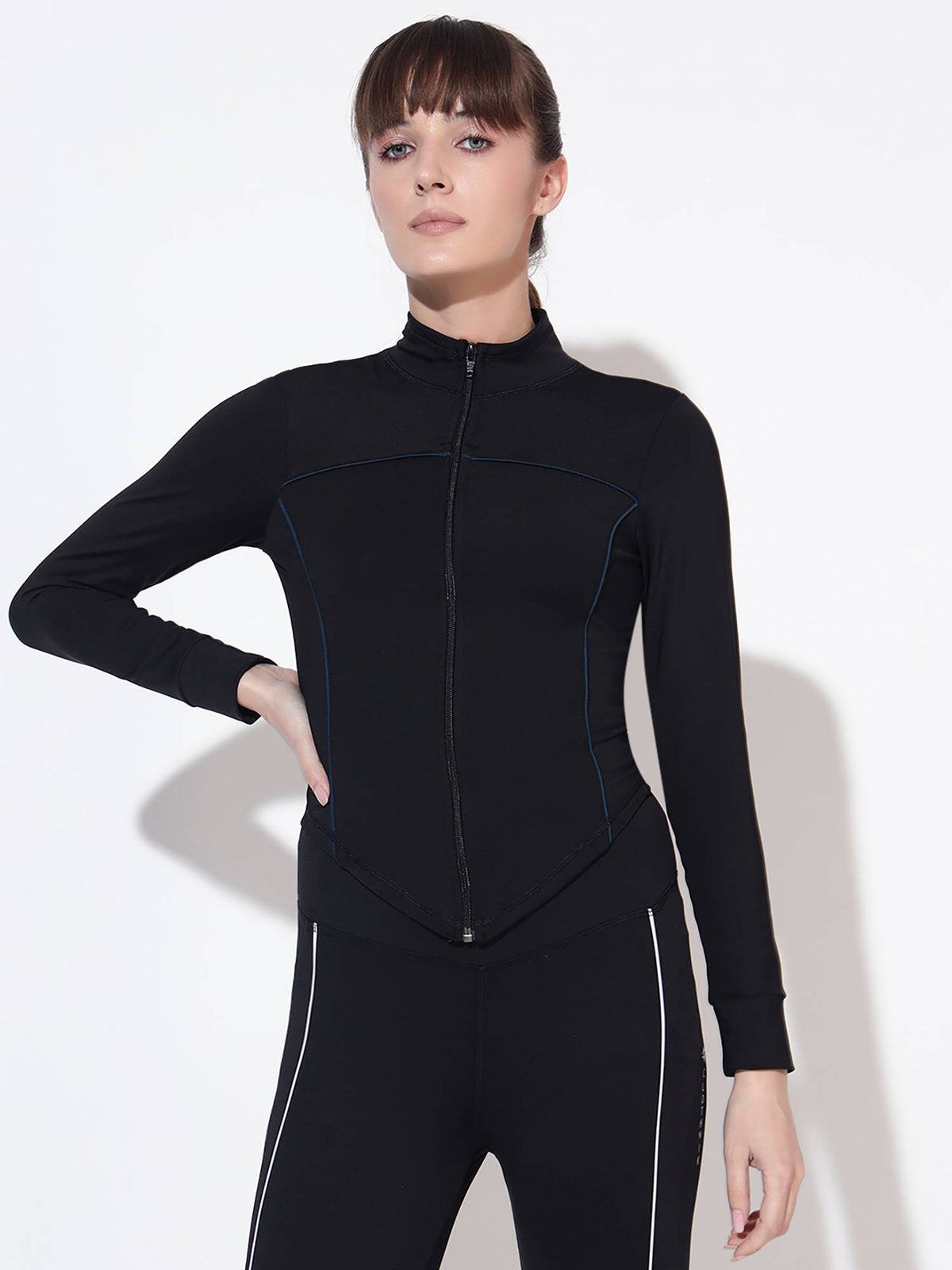 Women Black Nylon Full Sleeves Jacket | JK12 - view 5