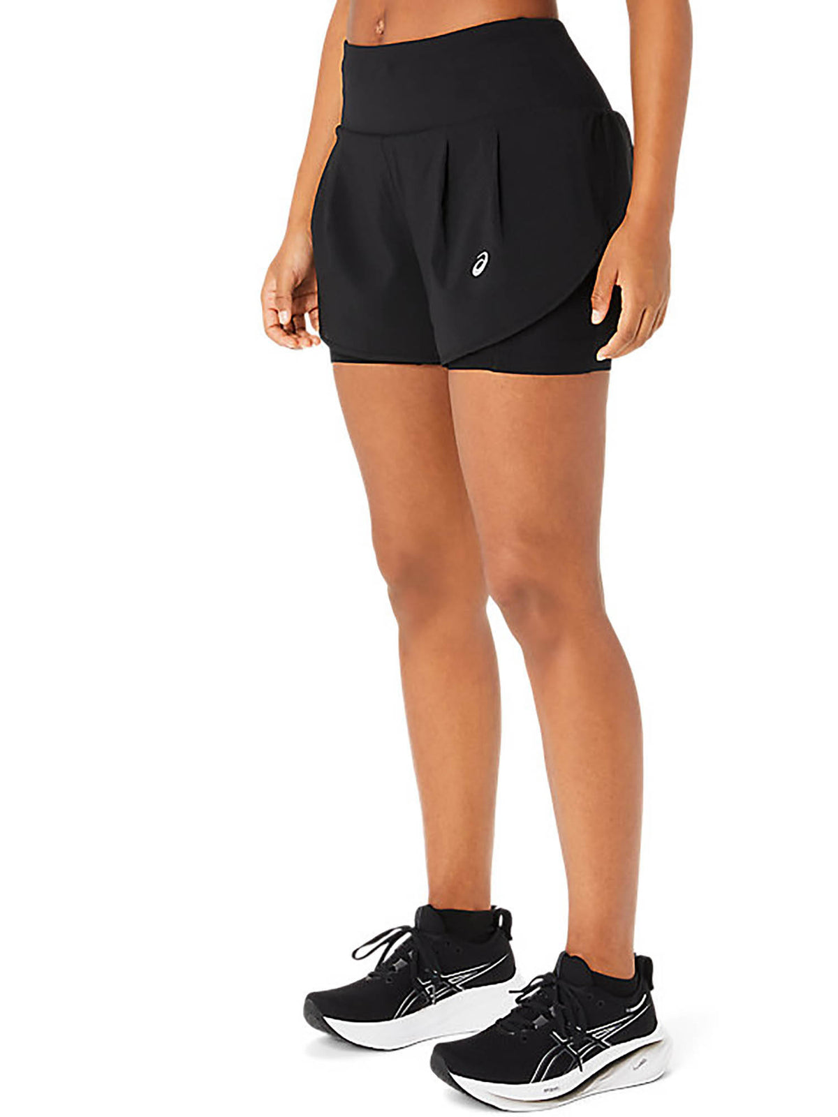 Womens Performance Black/Performance Black Road 2-N-1 3.5In Shorts - view 4